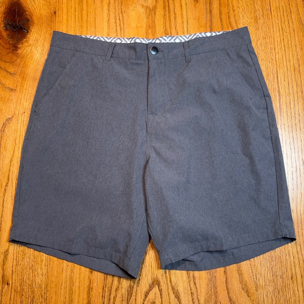 Trunks Hybrid Shorts Mens 34 Gray Surf Board Shorts Stretch Casual Active